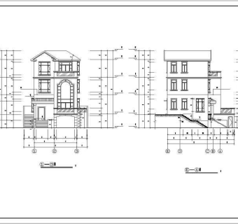 某豪华型别墅全套建施图纸
