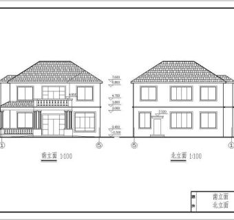 某框混结构私人别墅全套建筑结构施工图