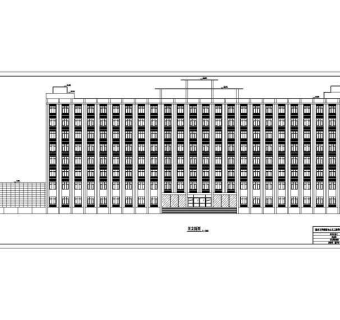 某中学行政办公楼框架结构结构施工图纸(含建筑设计)