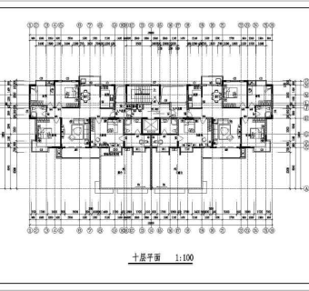 凤凰花园小高层住宅楼全套设计CAD施工图