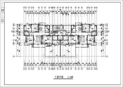 凤凰花园小高层住宅楼全套设计CAD施工图