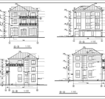 某地三层砖混结构别墅建筑设计施工图