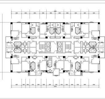 丽锦园高层住宅户型设计平面图
