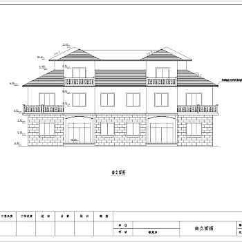 某地三层砖混结构别墅建筑结构施工图3D模型