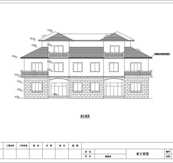 某地三层砖混结构别墅建筑结构施工图3D模型