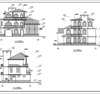 某三层砖混结构别墅建筑结构施工图