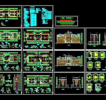 办公楼建筑施工图3D模型