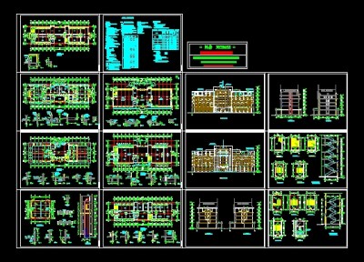 办公楼建筑施工图3D模型