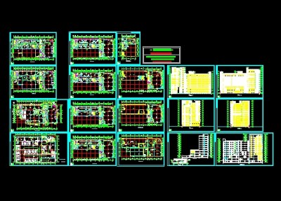 高层办公楼平立剖面图3D模型