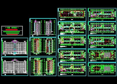 某厂区高层办公楼施工图3D模型