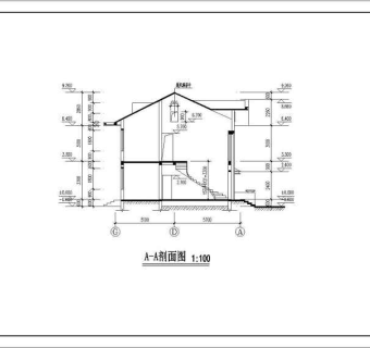 同升山庄C区B标准型别墅全套建施图