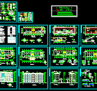 办公楼建筑施工图3D模型