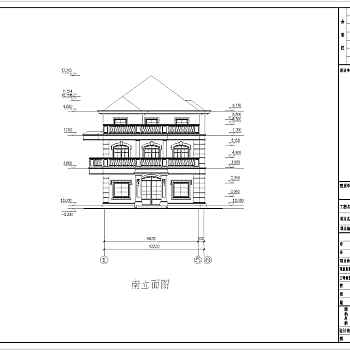 某地三层砖混结构农村别墅建筑设计方案图