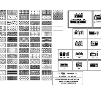 办公楼装饰立面图＋纹理填充图块3D模型