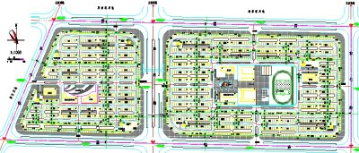 安置小区总体规划总平面图3D模型