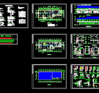 办公楼建筑施工图带效果图3D模型