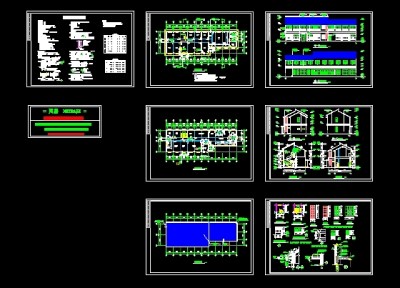 办公楼建筑施工图带效果图3D模型