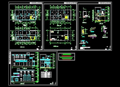 现代办公楼平立剖图3D模型