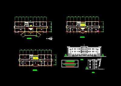 小办公楼施工图3D模型