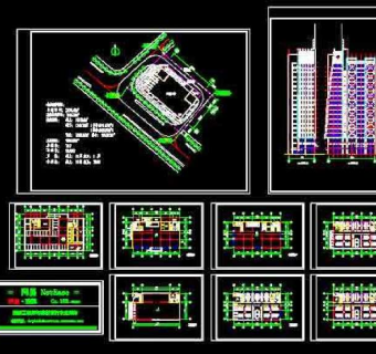 经典办公楼设计图纸3D模型