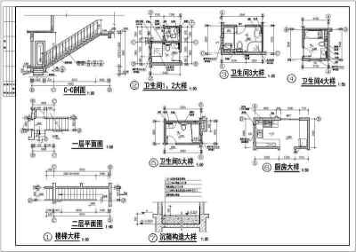 某欧式别墅建筑结构施工图