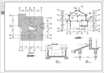 春天花园别墅全套建筑结构施工图