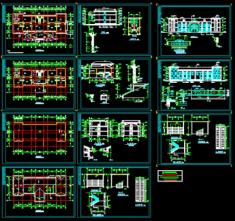 办公楼建筑施工图3D模型