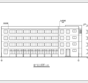 某地多层办公楼建筑设计施工图3D模型