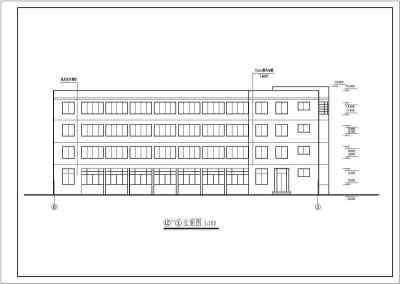 某地多层办公楼建筑设计施工图3D模型