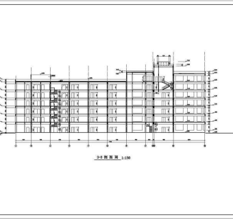 某地七层框架结构学校办公楼建筑设计施工图纸