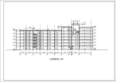 某地七层框架结构学校办公楼建筑设计施工图纸