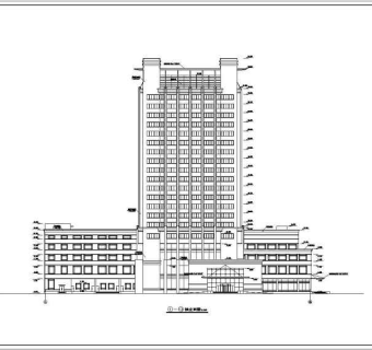 某地17层剪力墙结构办公楼建筑设计方案图纸3D模型