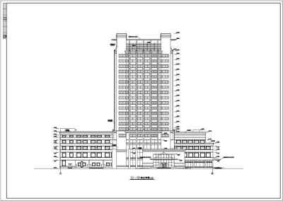 某地17层剪力墙结构办公楼建筑设计方案图纸3D模型