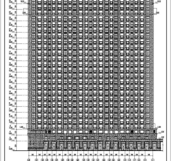 某地办公楼外墙幕墙建筑设计施工图3D模型