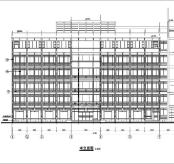 某工商局六层框剪结构办公楼建筑设计施工图