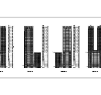 某超高层办公楼及公寓cad施工图
