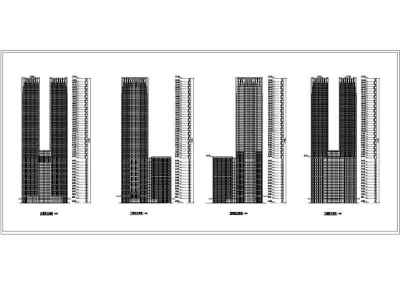 某超高层办公楼及公寓cad施工图