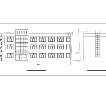 办公楼平立面图