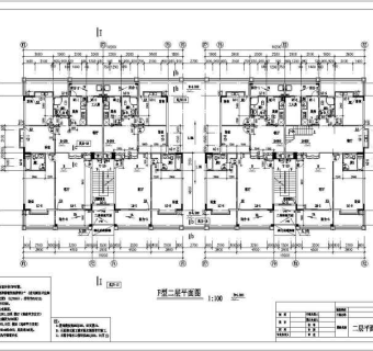 某带底商小高层住宅楼设计cad全套建施图
