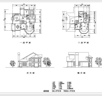 多种欧式别墅建筑设计cad方案图