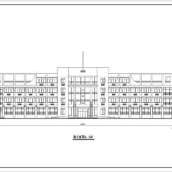 某四层框架结构办公楼结构设计施工图（含建筑设计）3D模型