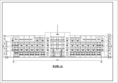 某四层框架结构办公楼结构设计施工图（含建筑设计）3D模型