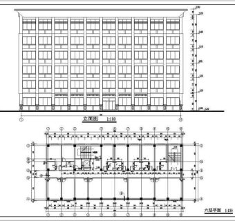 某六层小型办公楼建筑、结构施工图