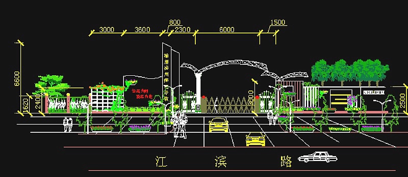 大门设计CAD图3D模型