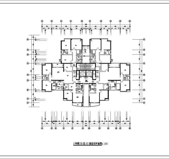 某高层住宅及小区建模设计cad施工图纸