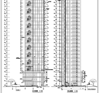 江阴某地二十四层办公楼建筑设计方案图