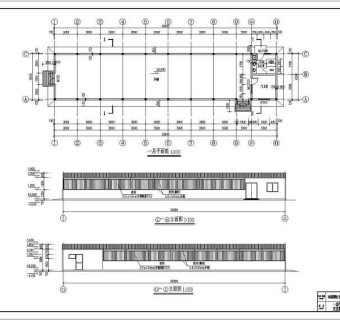 某小区钢结构自行车棚图纸（建筑、结构 ）