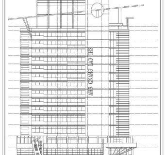 某高层综合商业办公楼cad施工图