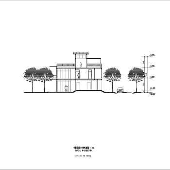 几套斜屋顶别墅建筑方案图