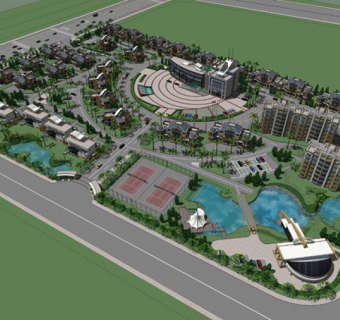 SketchUp小区景观设计（模型）